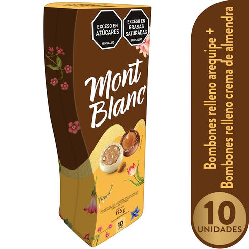 CHOCOLATES MONTBLANC 10U 135G AREQ/ALMEN